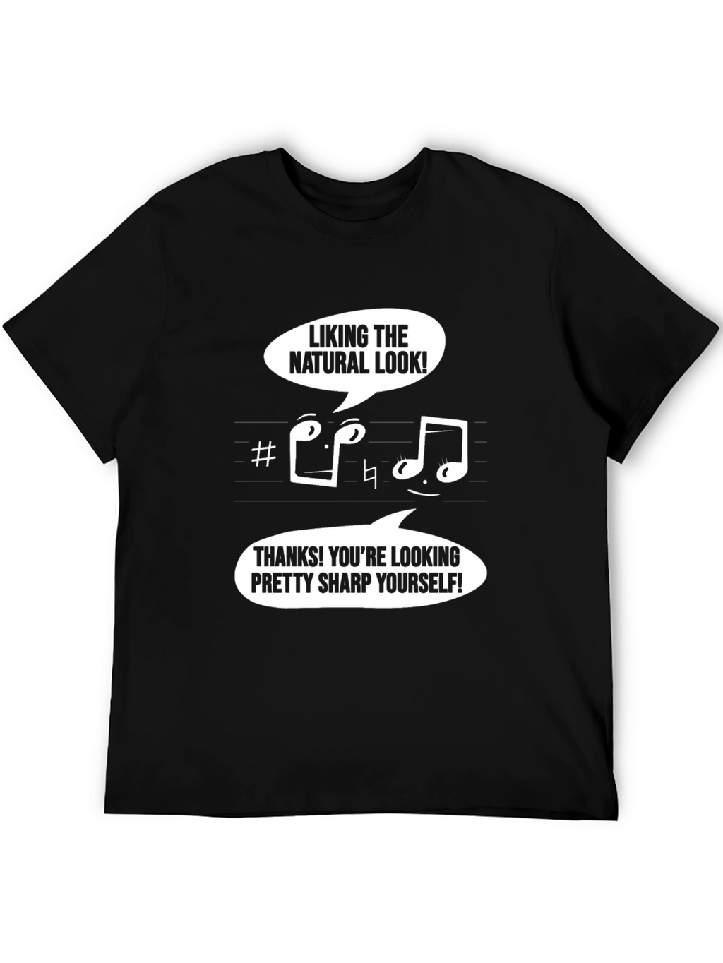 Music Humor T-Shirt - Looking Sharp Pun Design