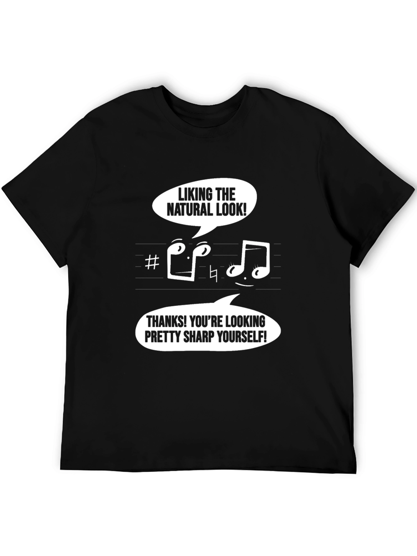 Music Humor T-Shirt - Looking Sharp Pun Design