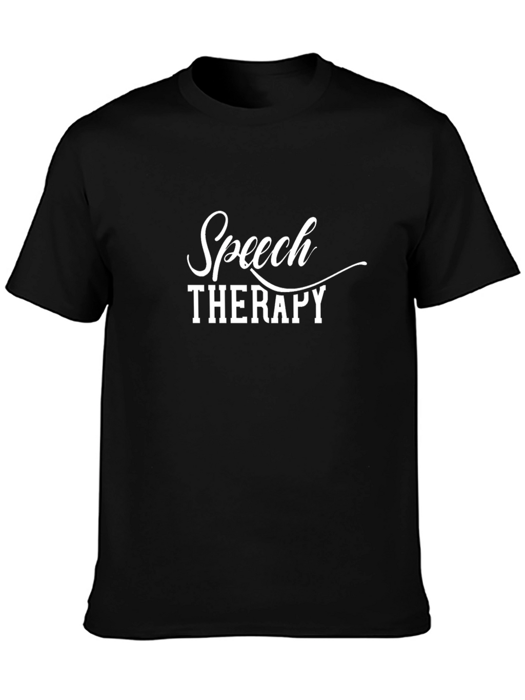 Speech Therapy Graphic Tee - Black Cotton T-Shirt