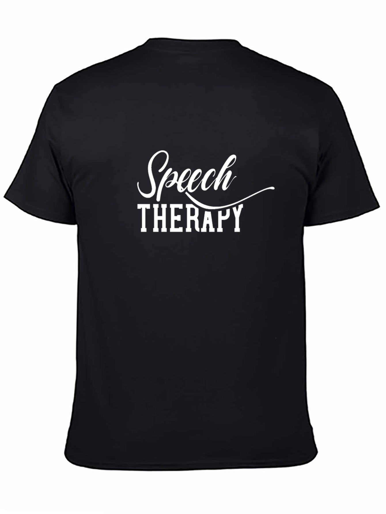 Speech Therapy Graphic Tee - Black Cotton T-Shirt