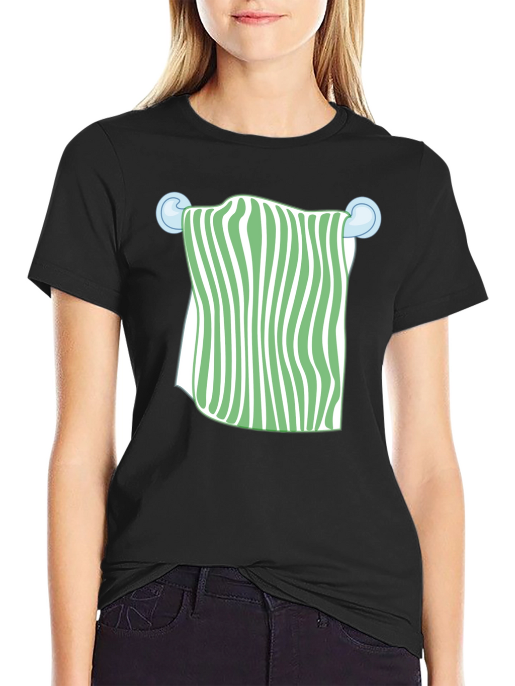 Striped Towel Graphic T-Shirt | Trendy Casual Wear