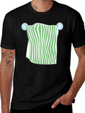 Striped Towel Graphic T-Shirt | Trendy Casual Wear