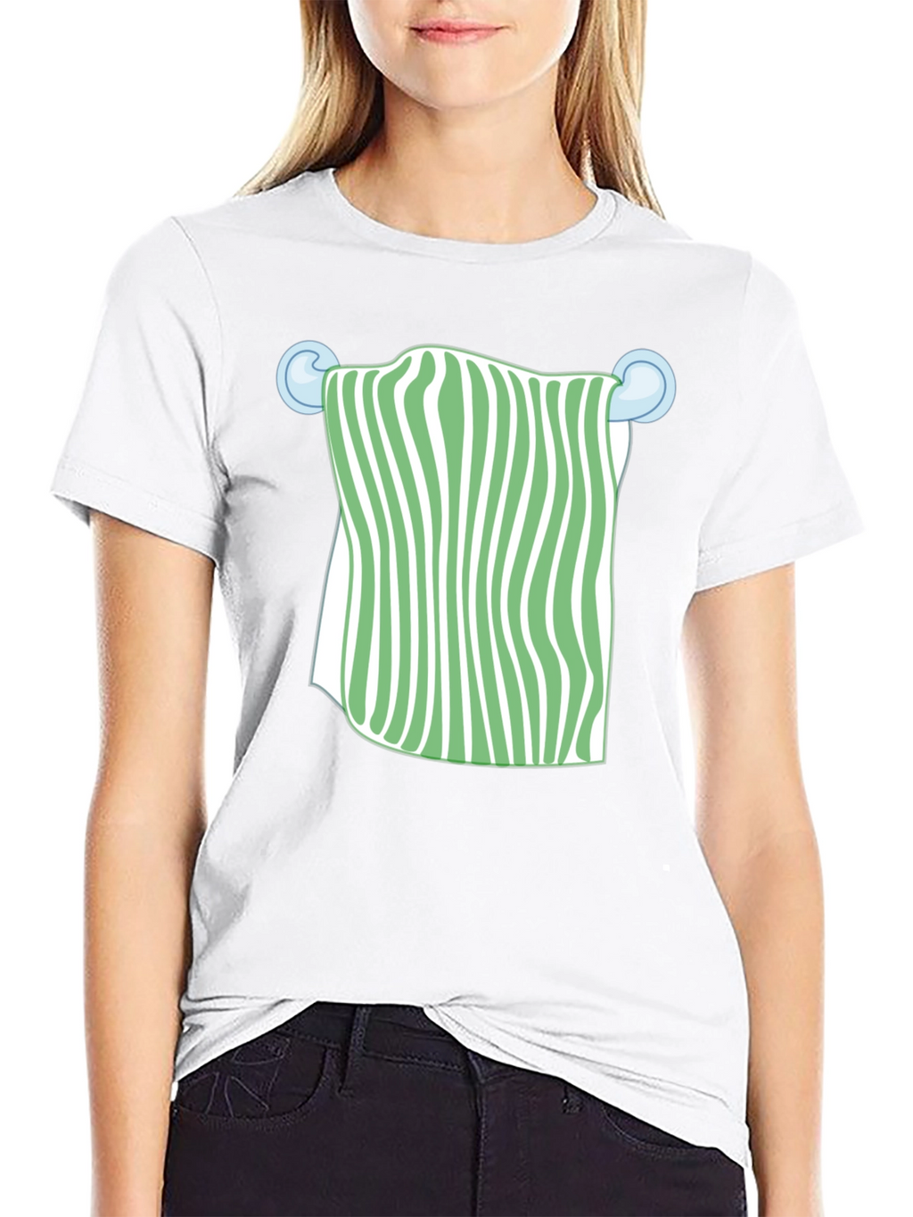 Striped Towel Graphic T-Shirt | Trendy Casual Wear
