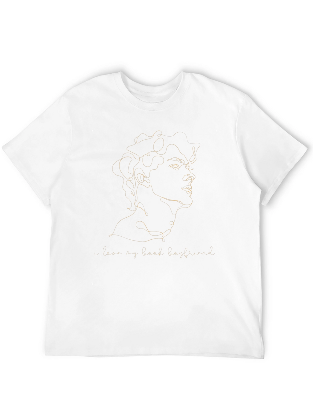 Line Art Boyfriend T-Shirt - Soft Black Tee