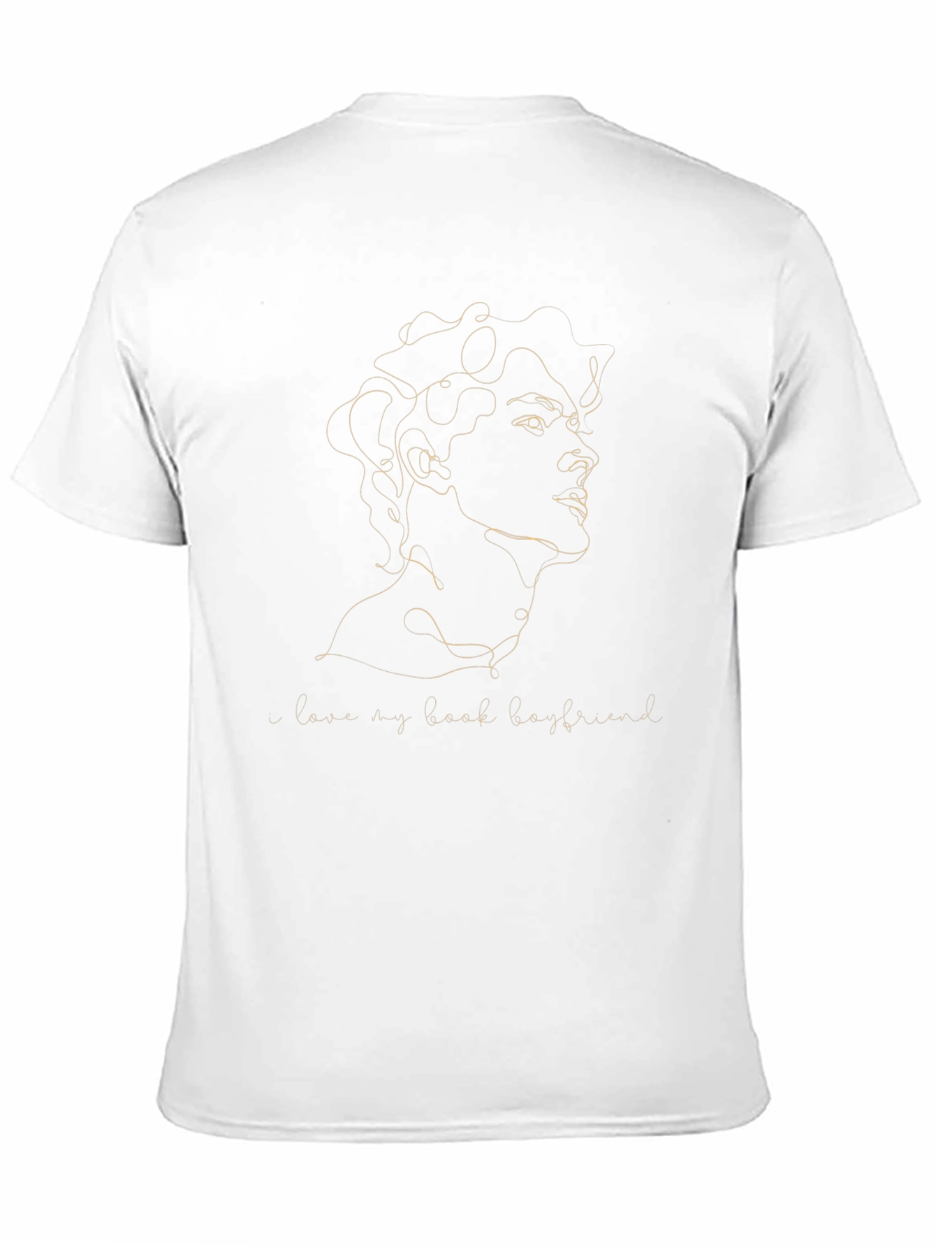 Line Art Boyfriend T-Shirt - Soft Black Tee