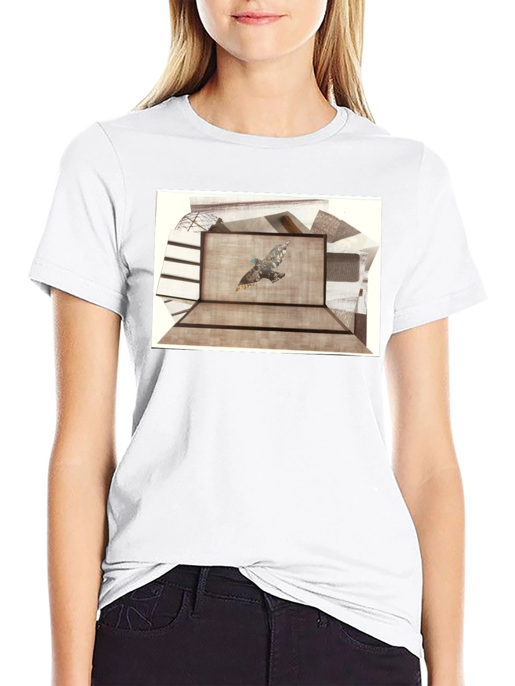 Abstract Bird Graphic Tee - Unisex