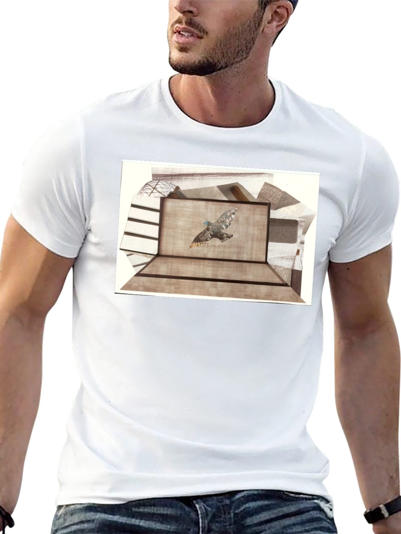 Abstract Bird Graphic Tee - Unisex