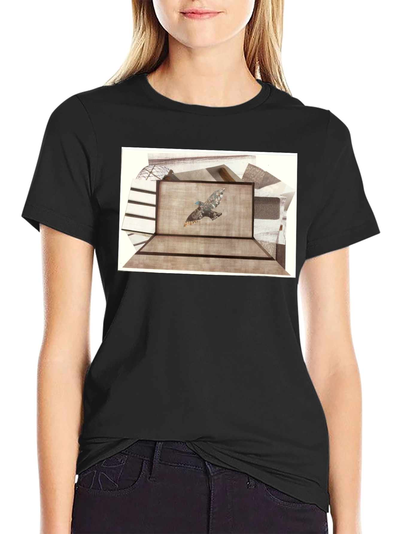 Abstract Bird Graphic Tee - Unisex