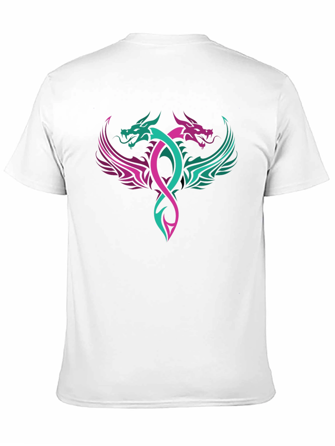Dual Dragon Graphic Tee - Edgy Style