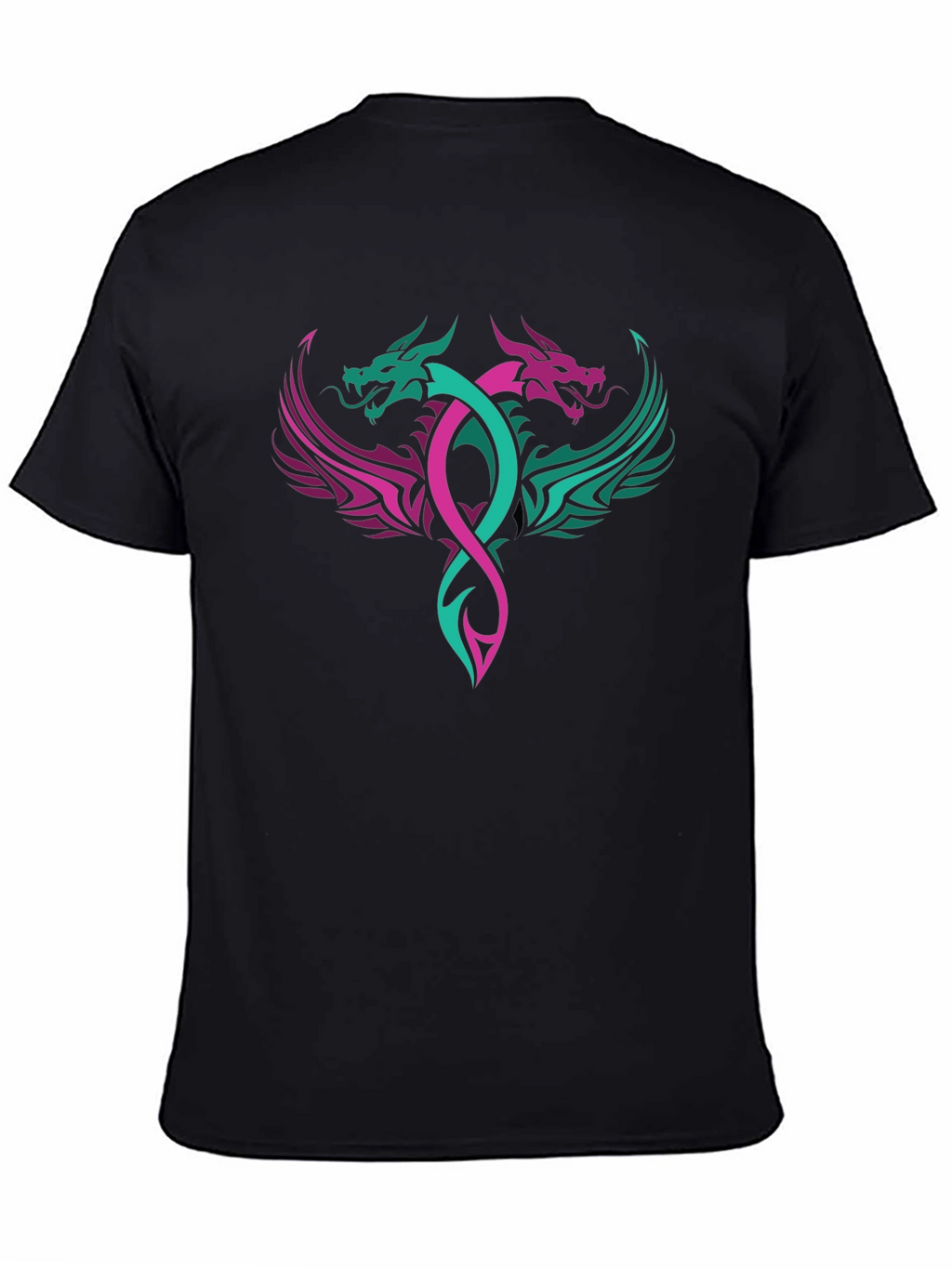 Dual Dragon Graphic Tee - Edgy Style