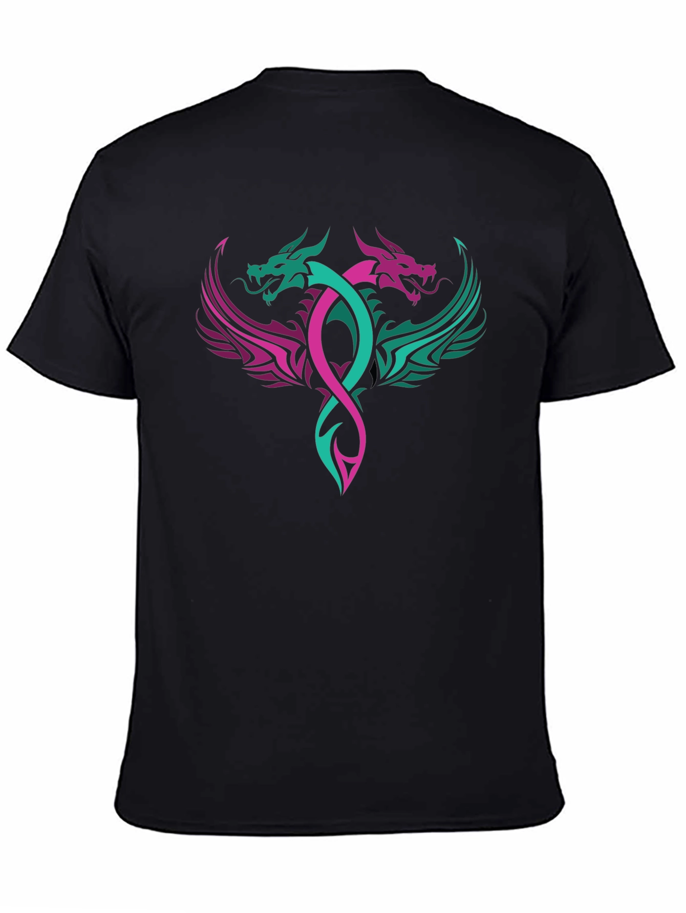 Dual Dragon Graphic Tee - Edgy Style