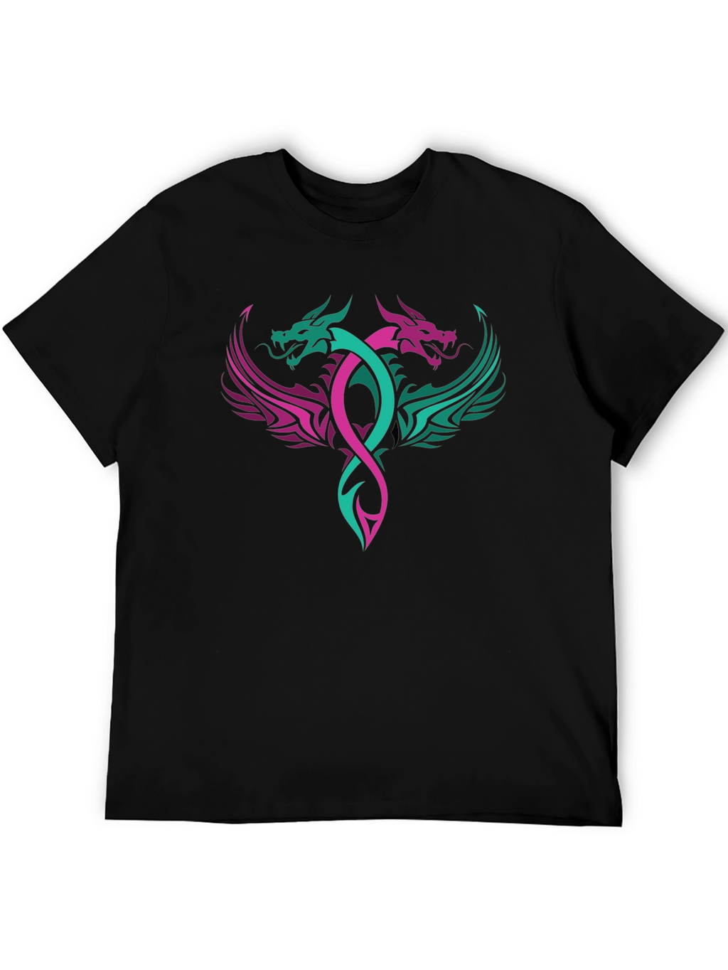 Dual Dragon Graphic Tee - Edgy Style