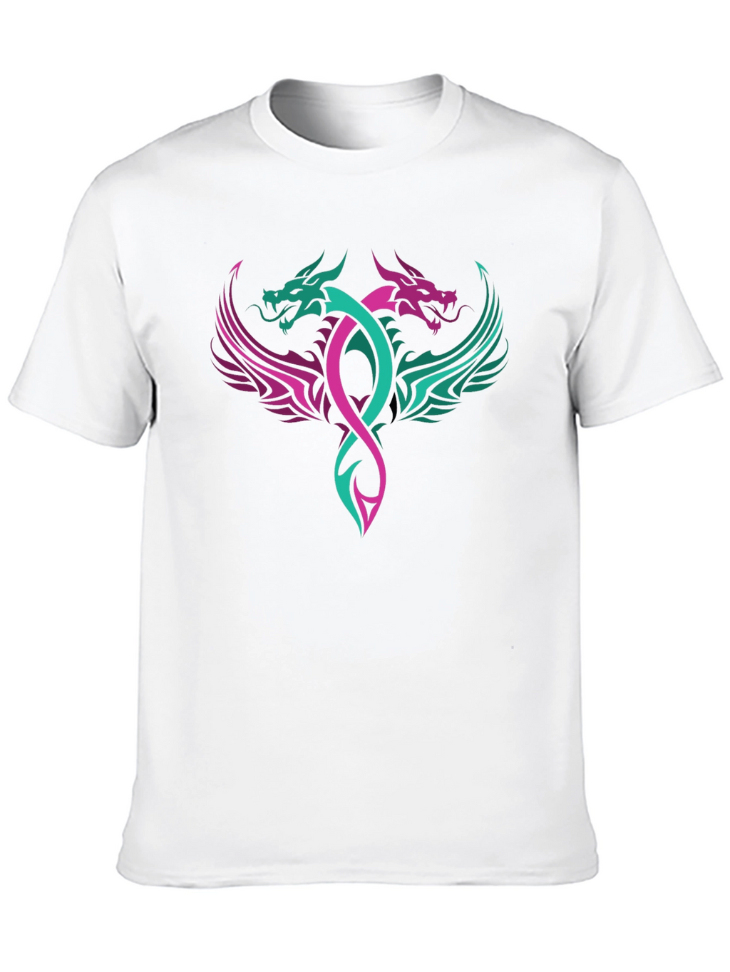 Dual Dragon Graphic Tee - Edgy Style