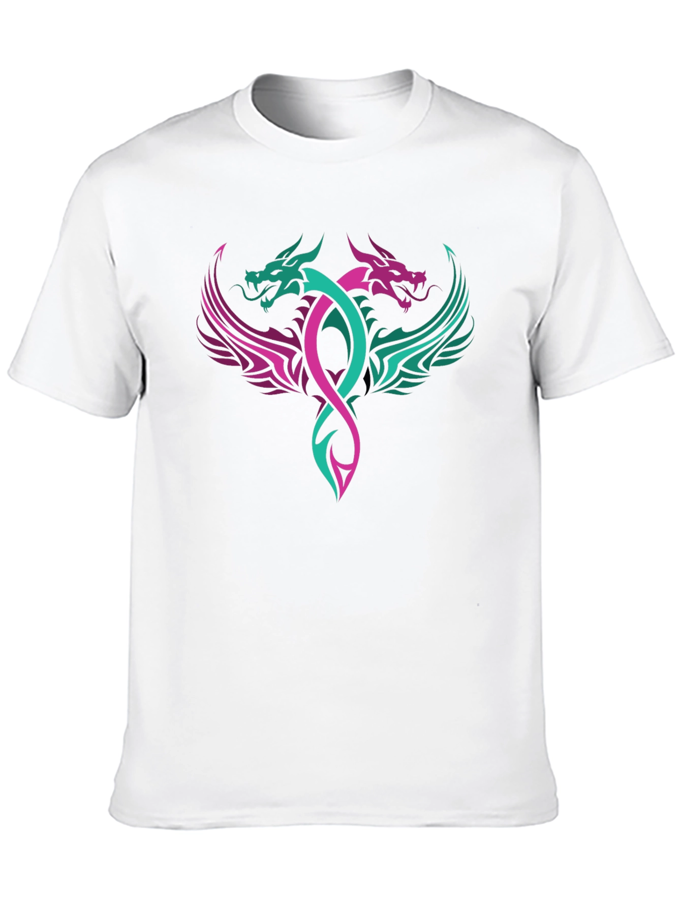 Dual Dragon Graphic Tee - Edgy Style