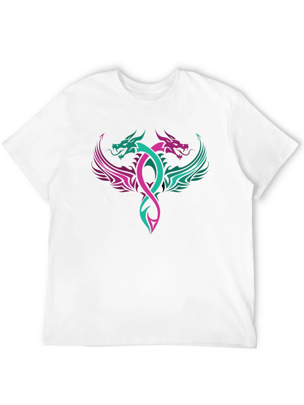 Dual Dragon Graphic Tee - Edgy Style