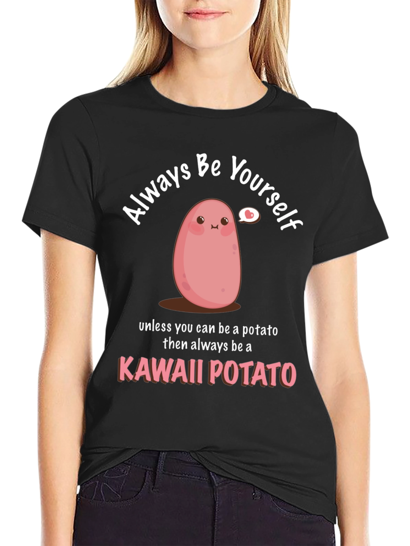 Kawaii Potato Graphic T-Shirt
