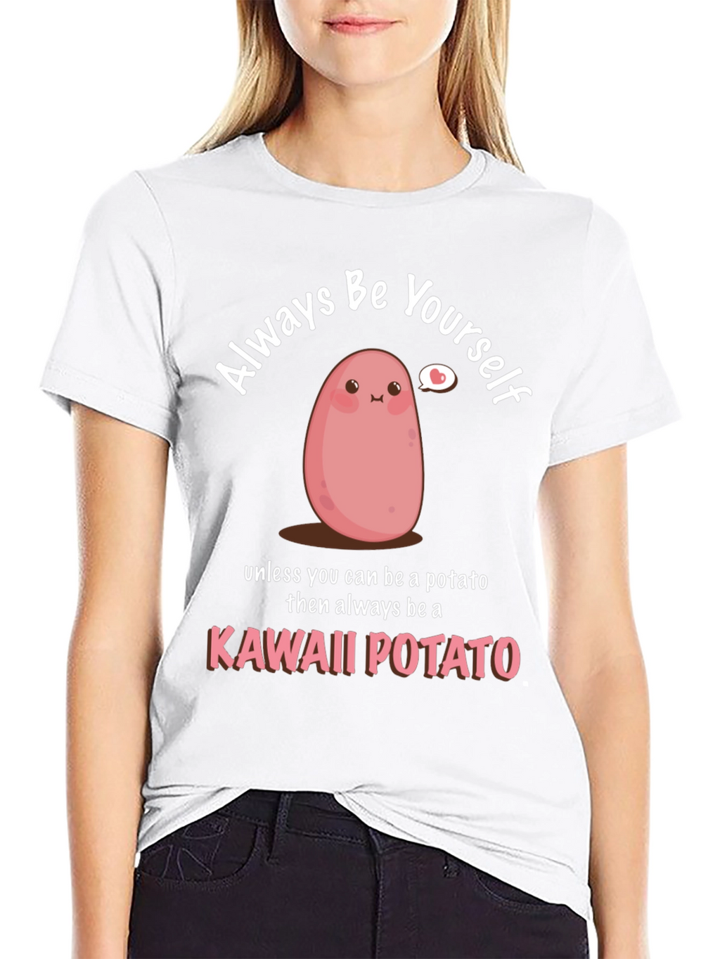 Kawaii Potato Graphic T-Shirt