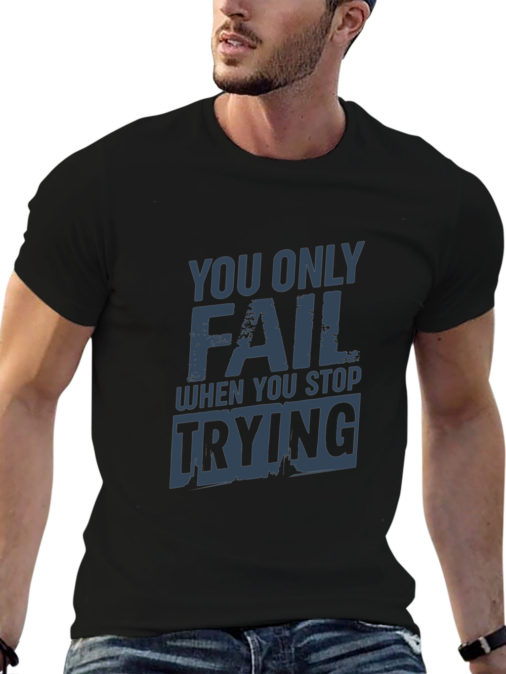 Motivational You Only Fail Graphic Tee