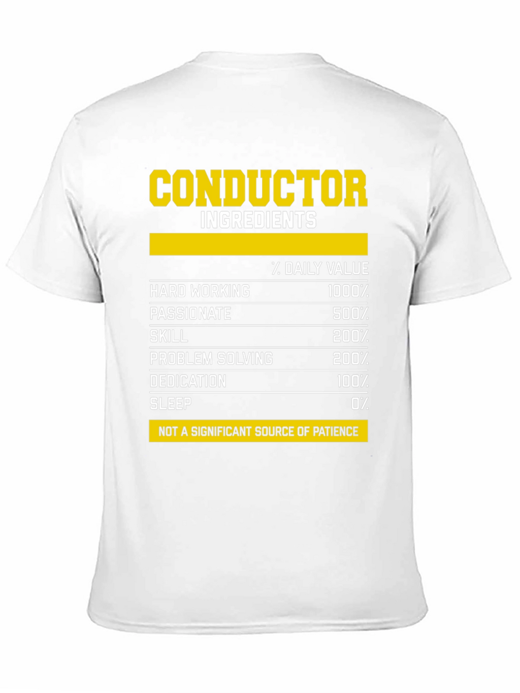 Conductor Ingredients Daily Value T-Shirt
