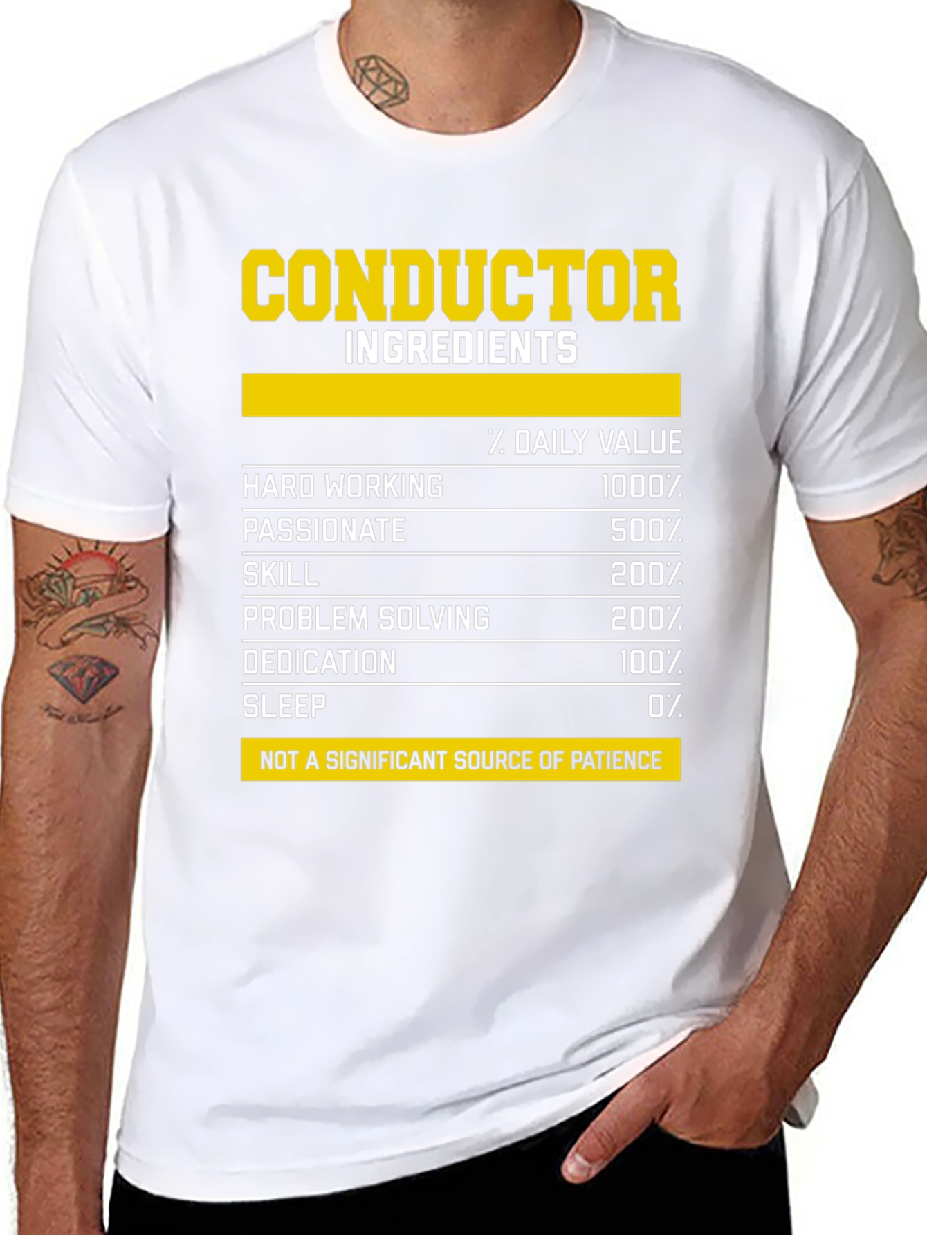 Conductor Ingredients Daily Value T-Shirt