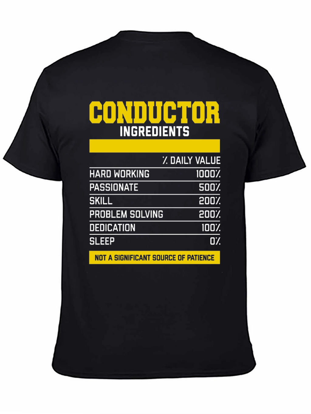 Conductor Ingredients Daily Value T-Shirt