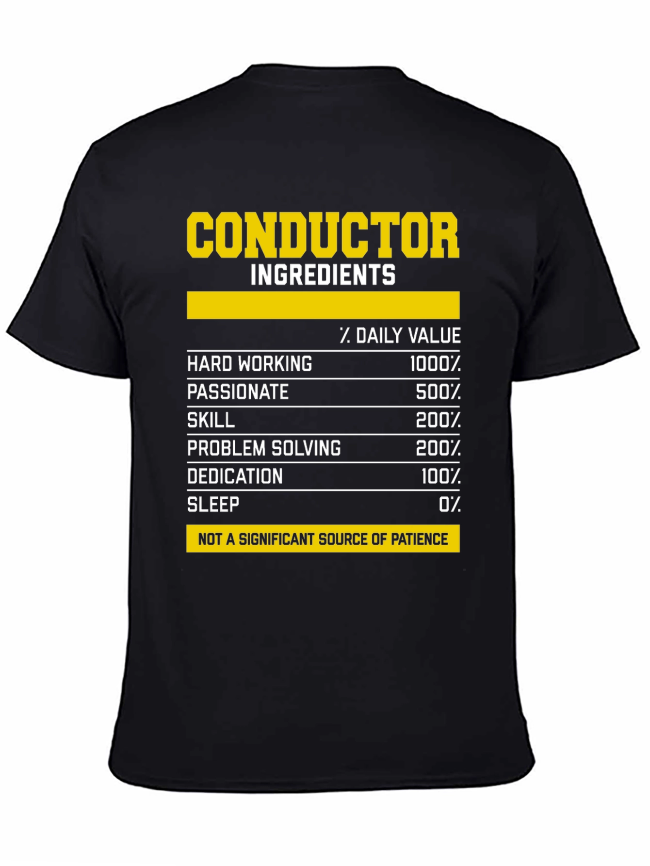 Conductor Ingredients Daily Value T-Shirt