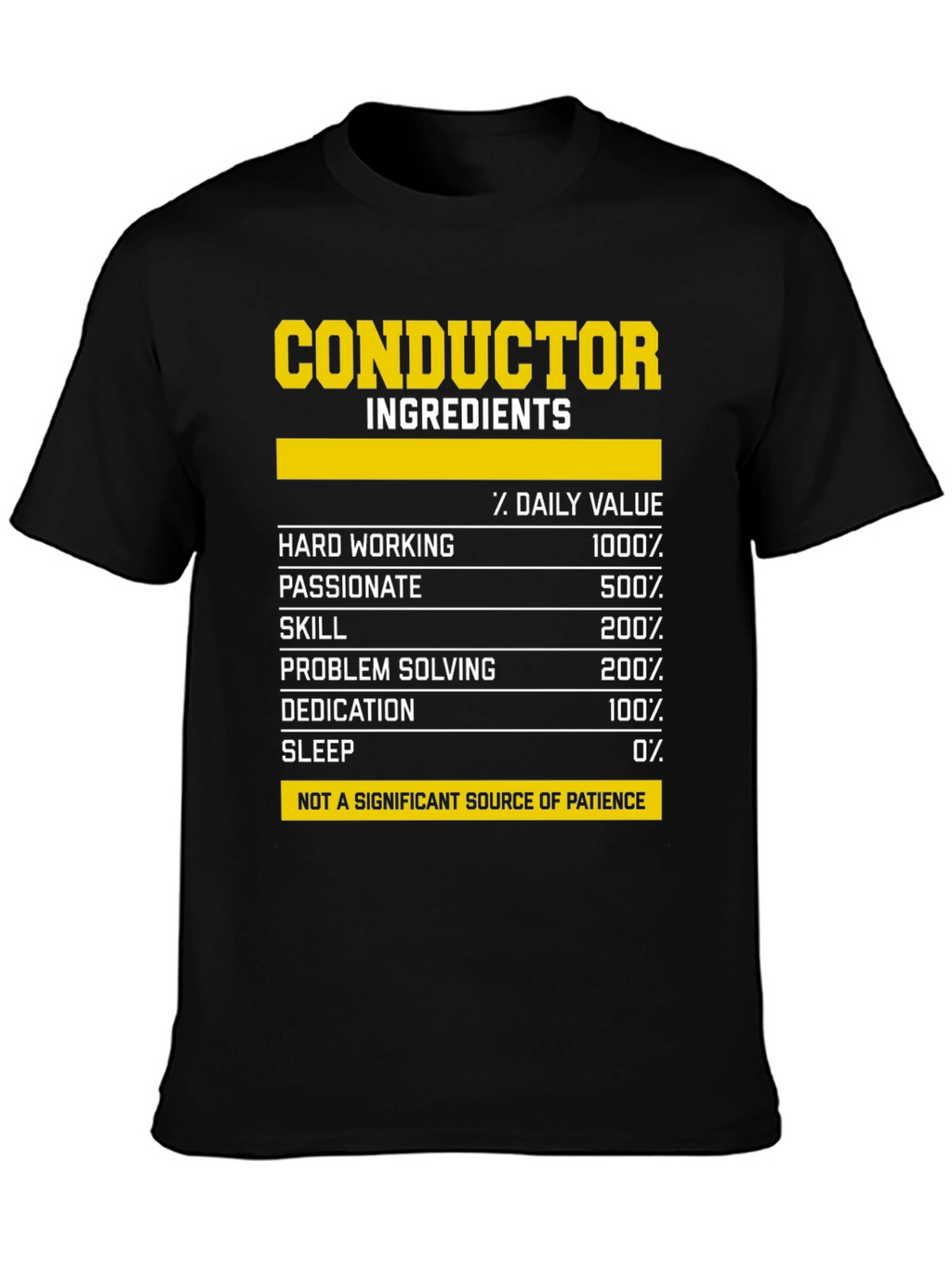 Conductor Ingredients Daily Value T-Shirt