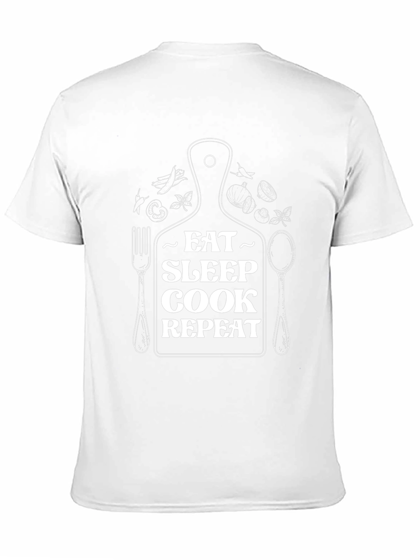 Eat Sleep Cook Repeat Graphic T-Shirt - Chef Gift