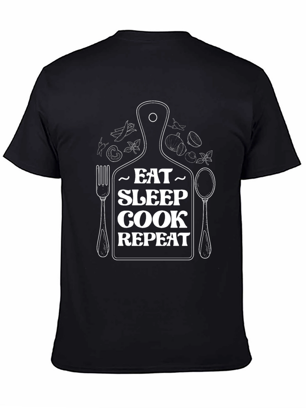 Eat Sleep Cook Repeat Graphic T-Shirt - Chef Gift