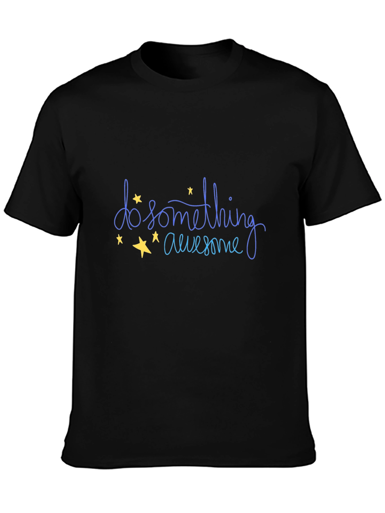 Do Something Awesome Graphic Tee - Black Cotton T-Shirt