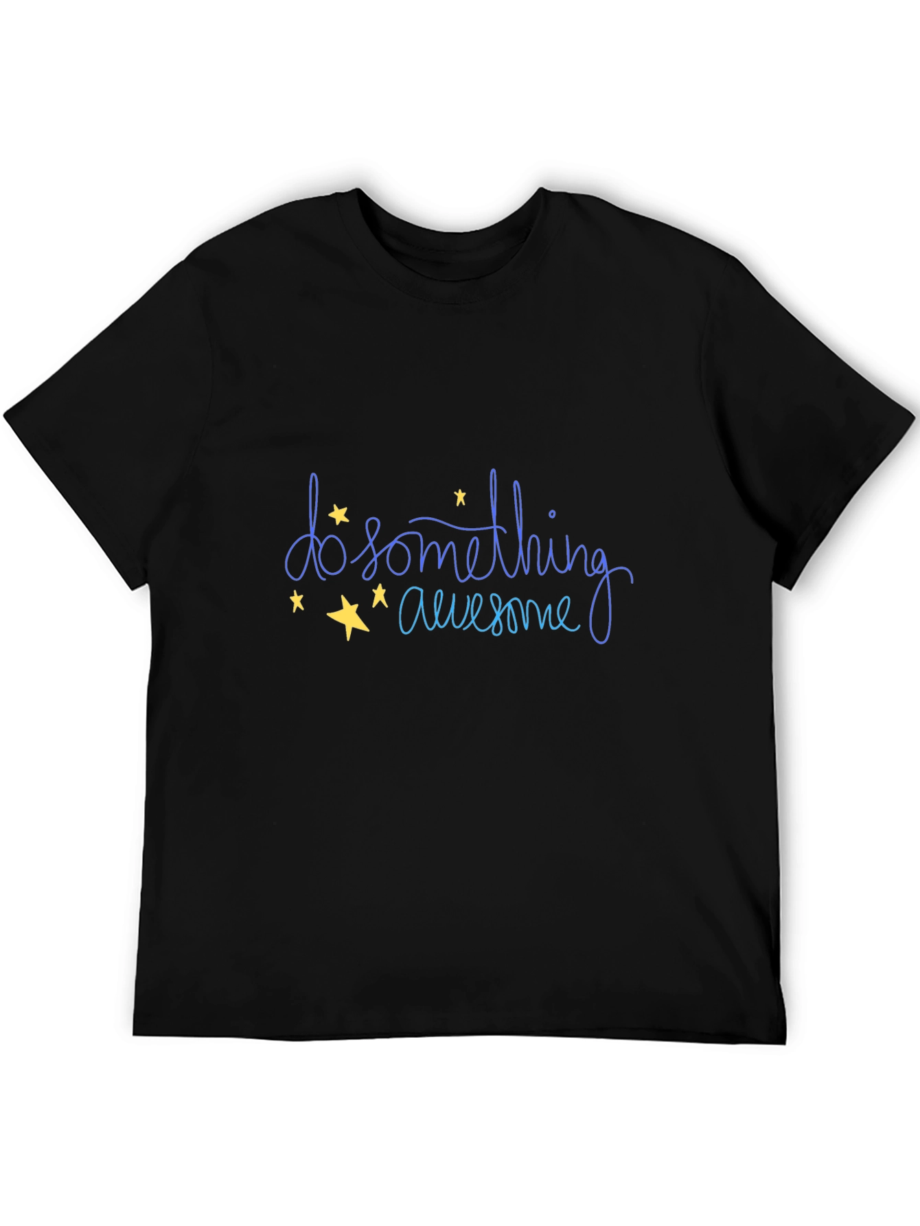 Do Something Awesome Graphic Tee - Black Cotton T-Shirt