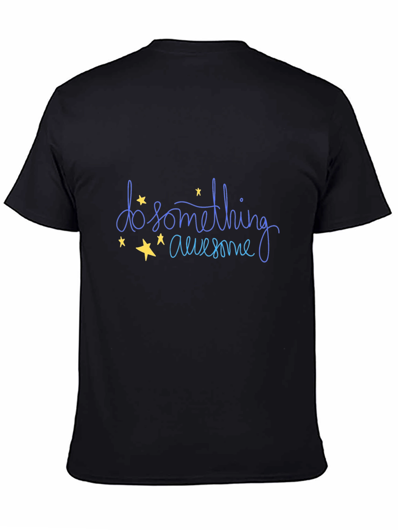 Do Something Awesome Graphic Tee - Black Cotton T-Shirt