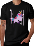 Unicorn Stars Black T-Shirt