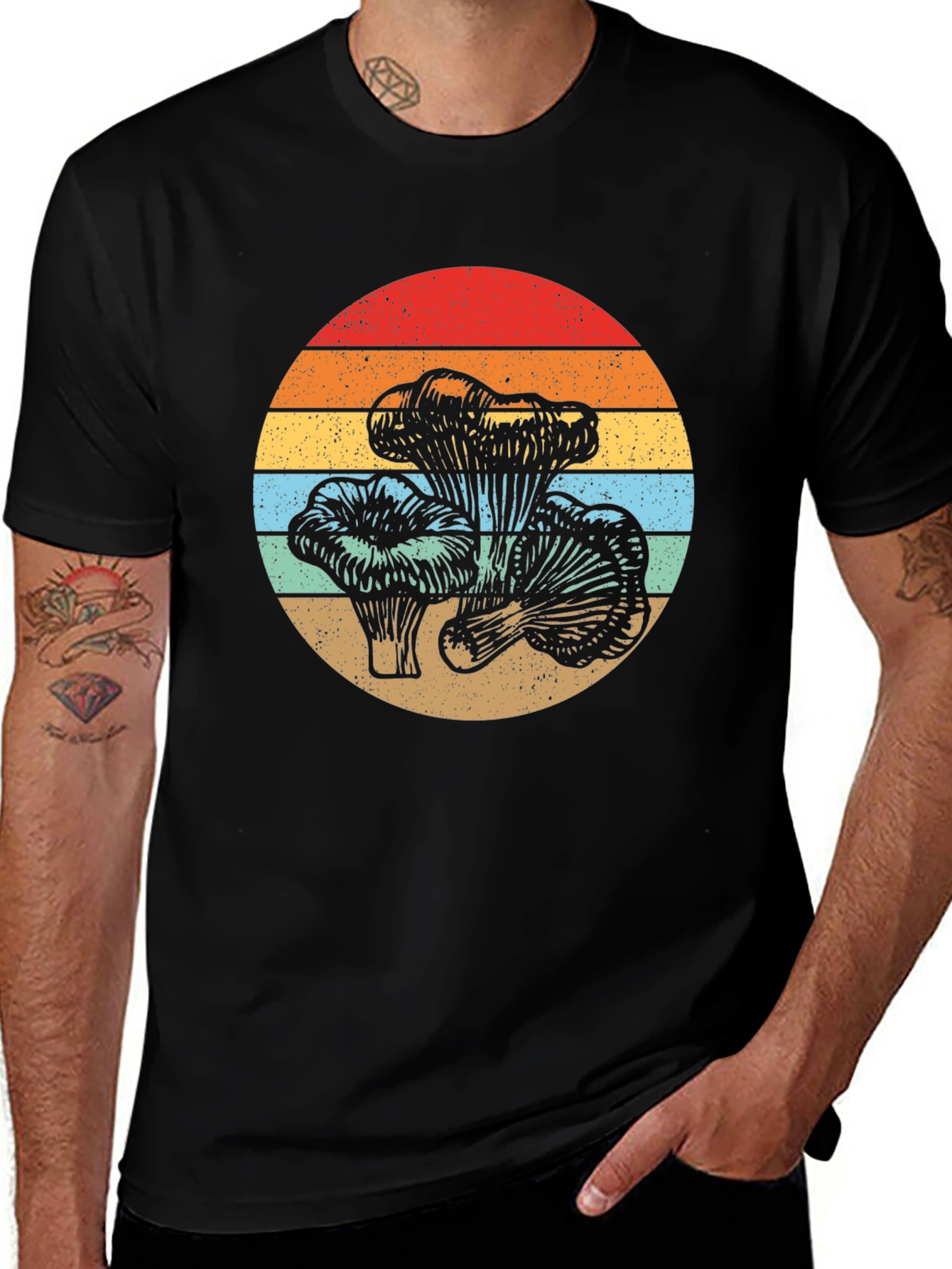 Retro Mushroom Graphic T-Shirt - Vintage Style Tee
