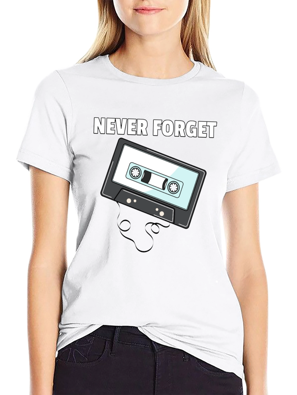 Retro Cassette Tape T-Shirt - Never Forget