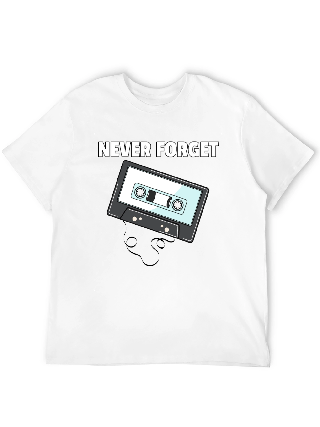 Retro Cassette Tape T-Shirt - Never Forget