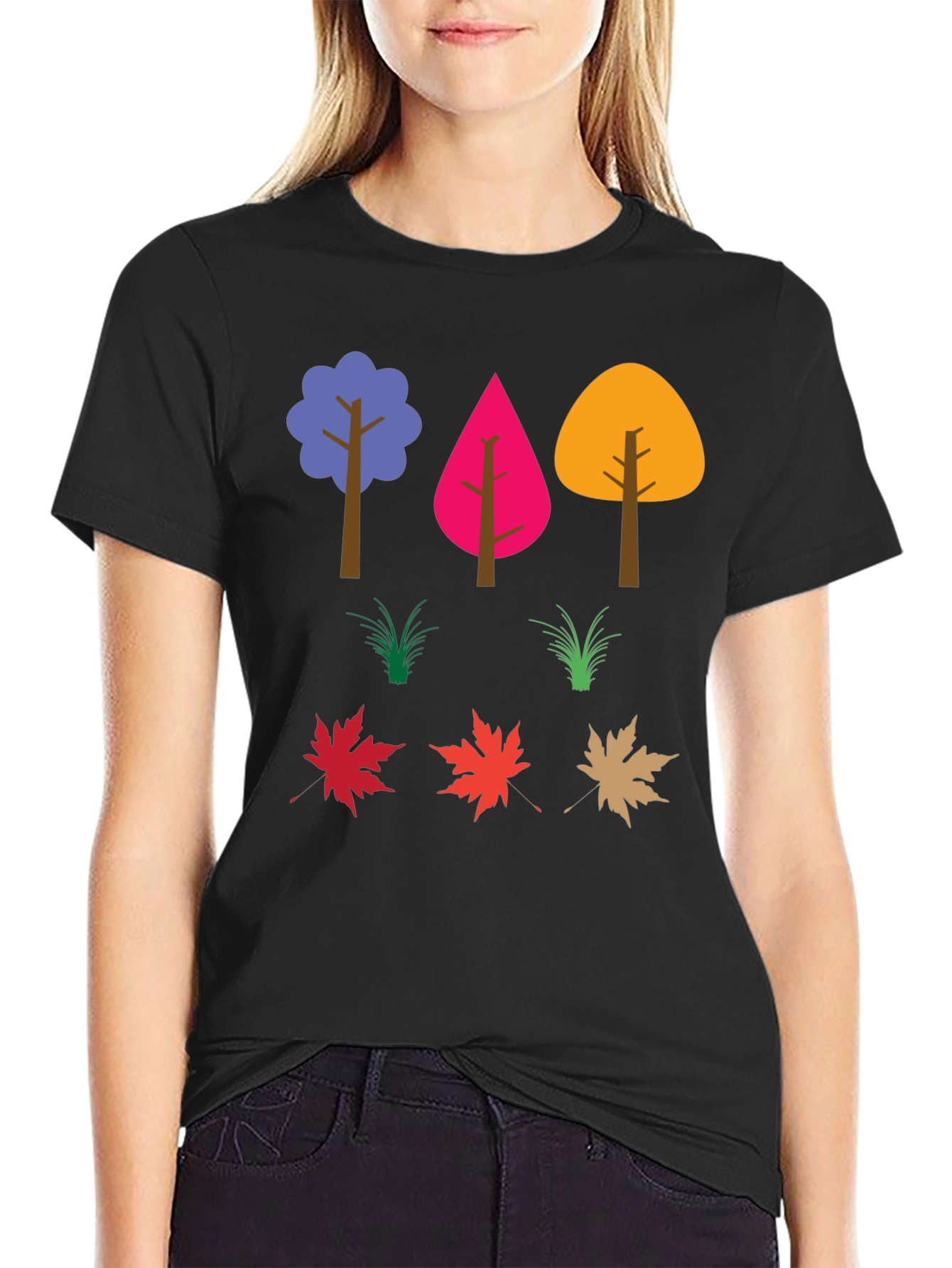 Colorful Nature Trees & Leaves Graphic Tee
