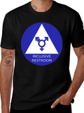 Inclusive Restroom T-Shirt - Unisex Symbol Design