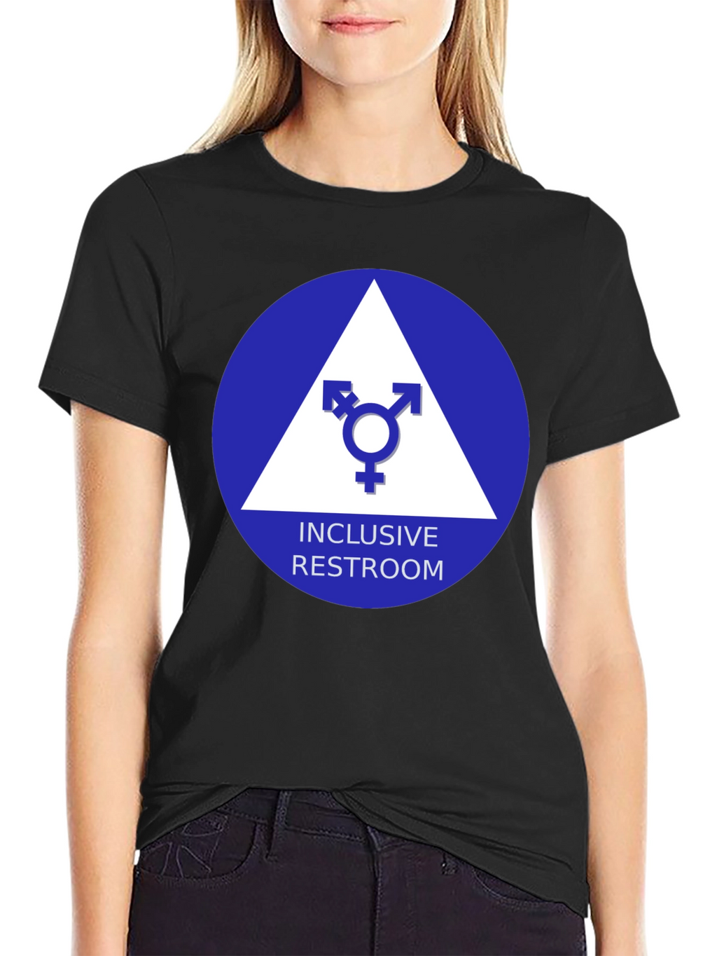 Inclusive Restroom T-Shirt - Unisex Symbol Design