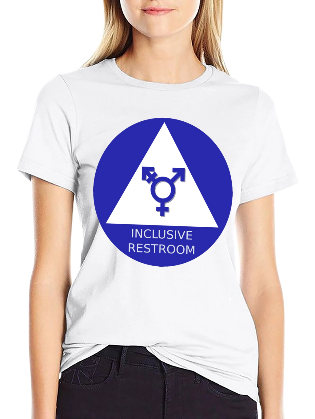 Inclusive Restroom T-Shirt - Unisex Symbol Design