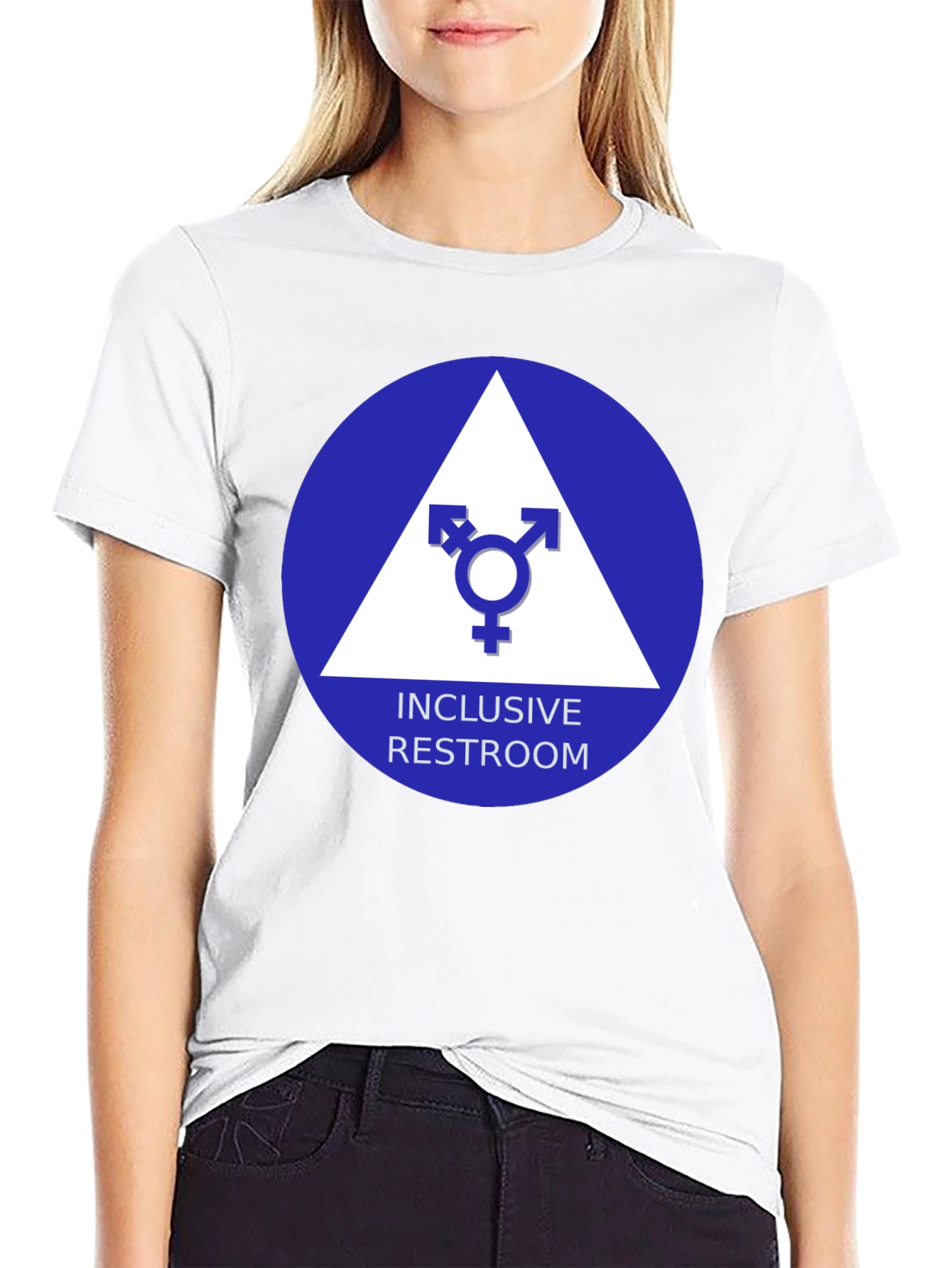 Inclusive Restroom T-Shirt - Unisex Symbol Design