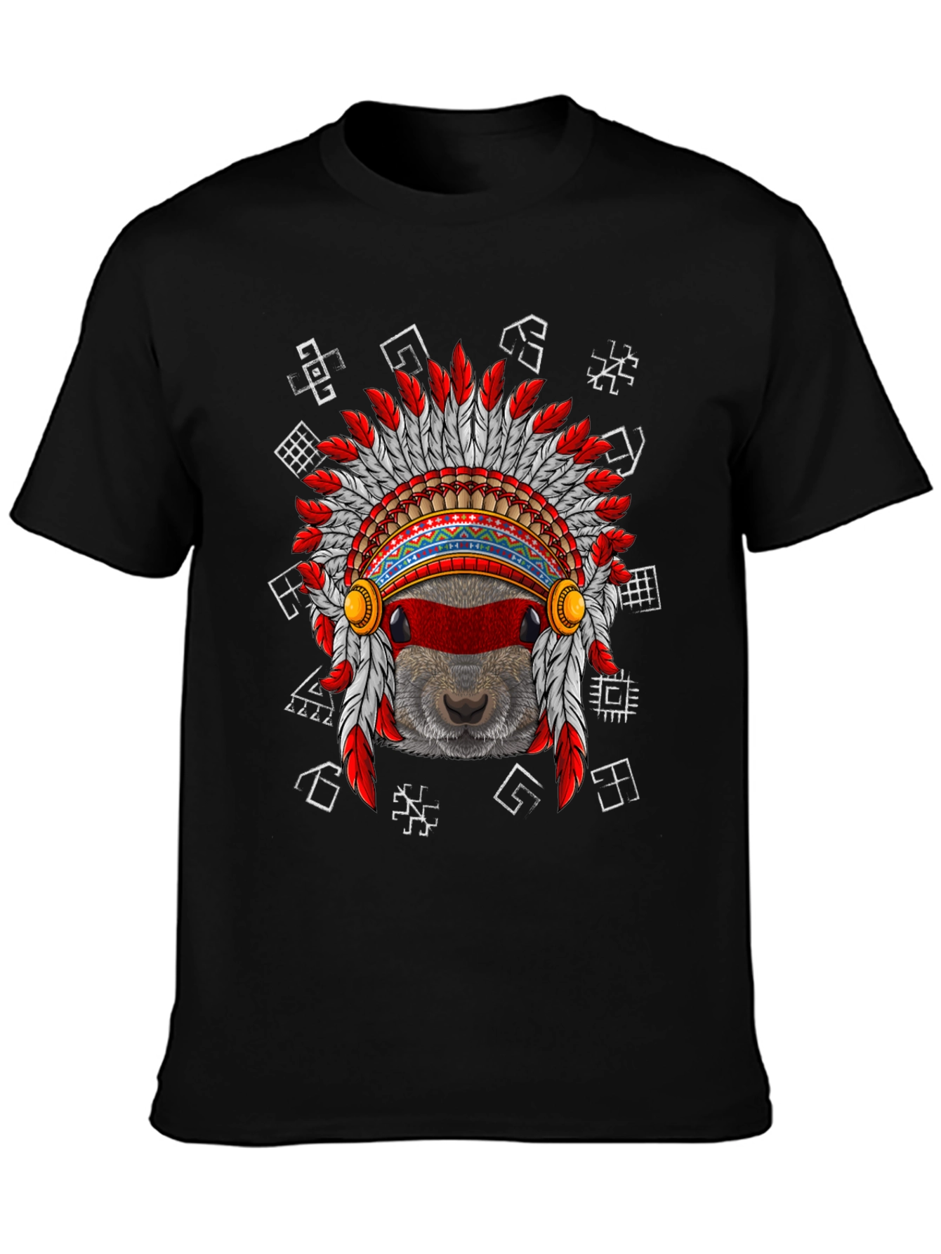 Native American Headdress Beaver T-Shirt