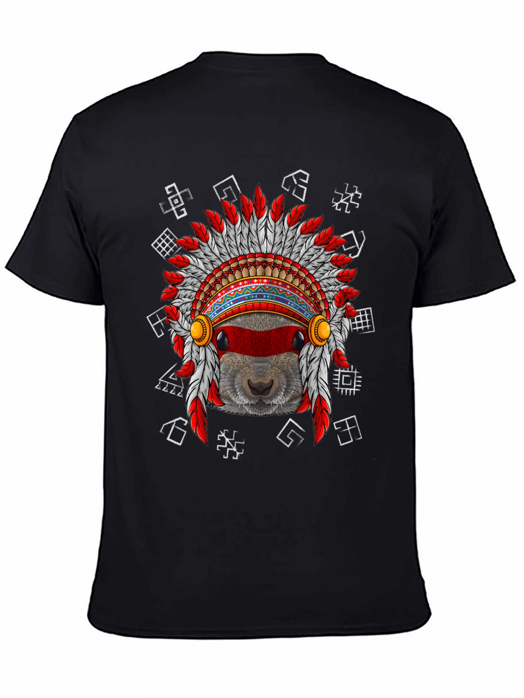 Native American Headdress Beaver T-Shirt