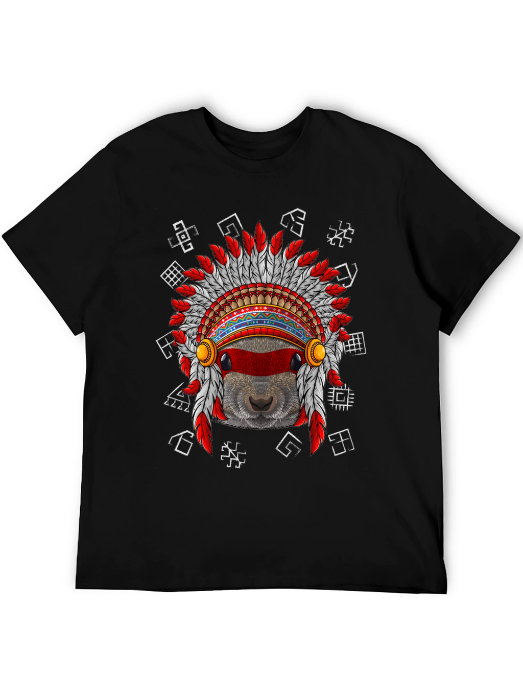Native American Headdress Beaver T-Shirt