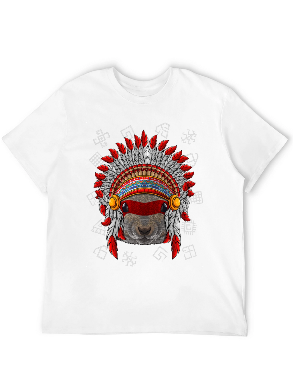 Native American Headdress Beaver T-Shirt