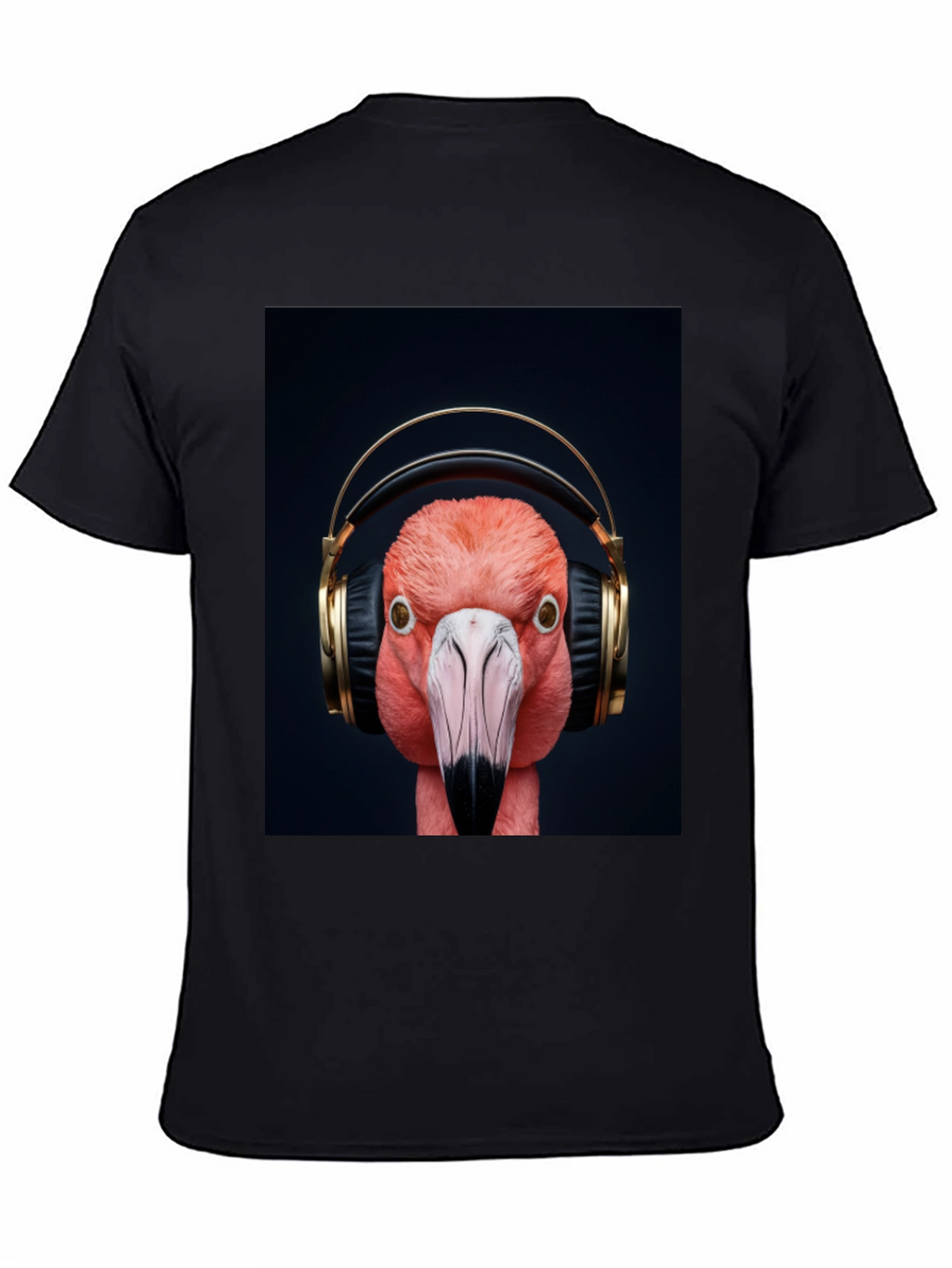 Flamingo Headphones Graphic Tee - Stylish Music Lover