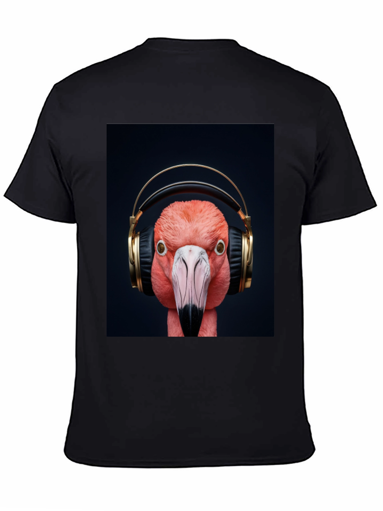 Flamingo Headphones Graphic Tee - Stylish Music Lover