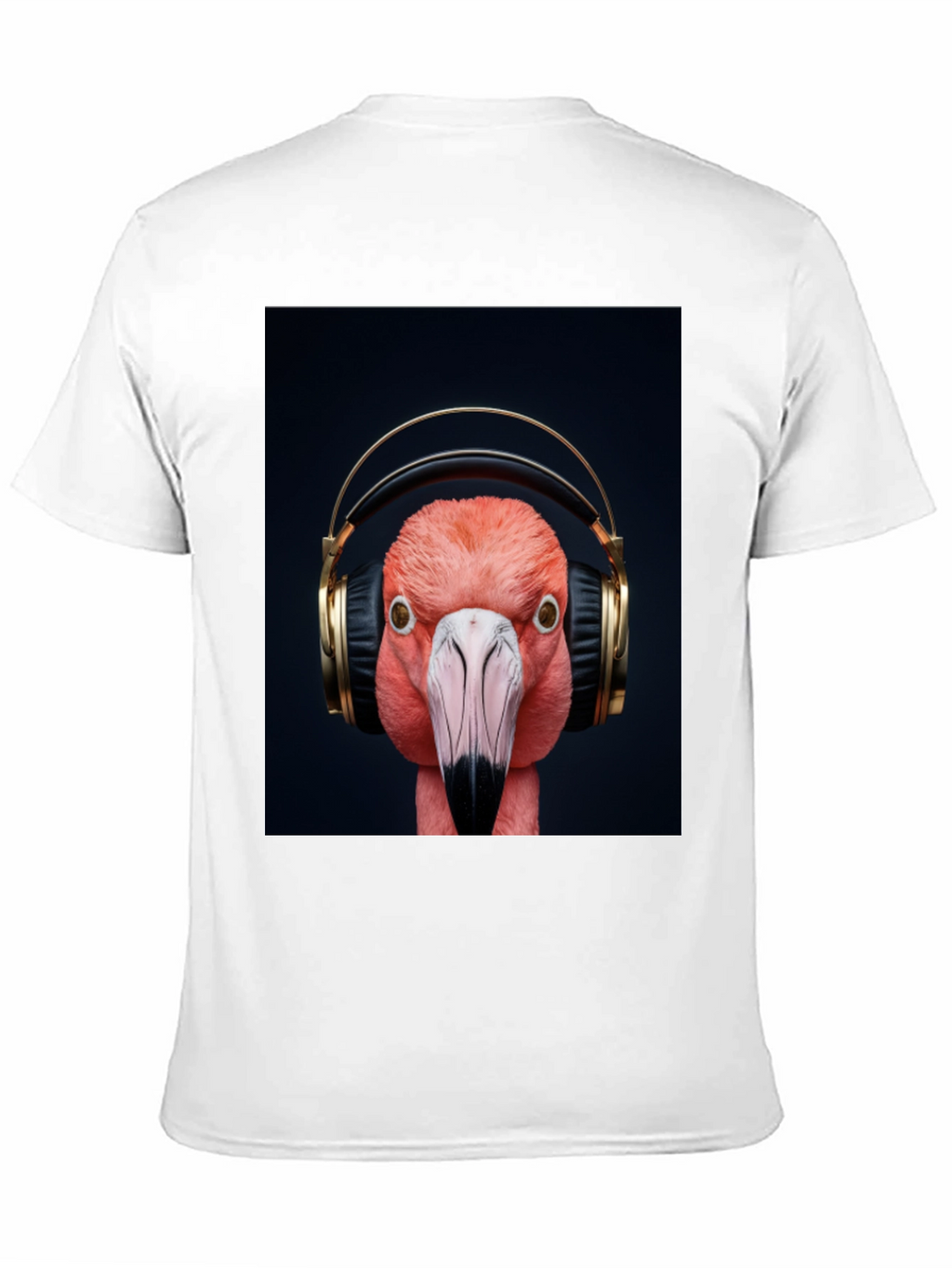 Flamingo Headphones Graphic Tee - Stylish Music Lover
