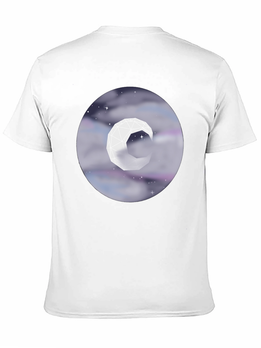Geometric Moon Tee - Celestial Style