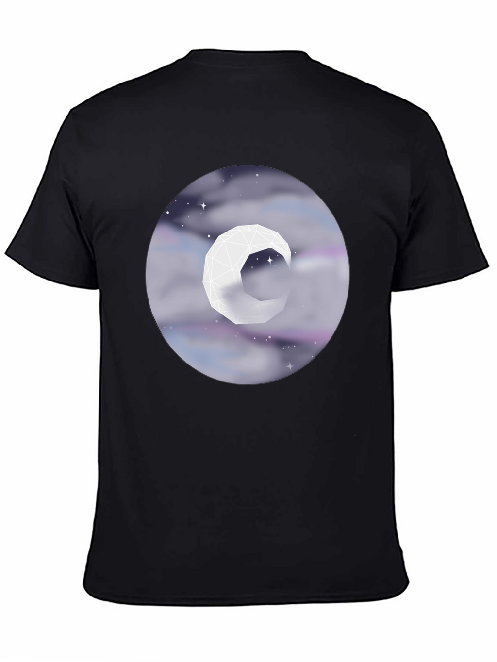 Geometric Moon Tee - Celestial Style